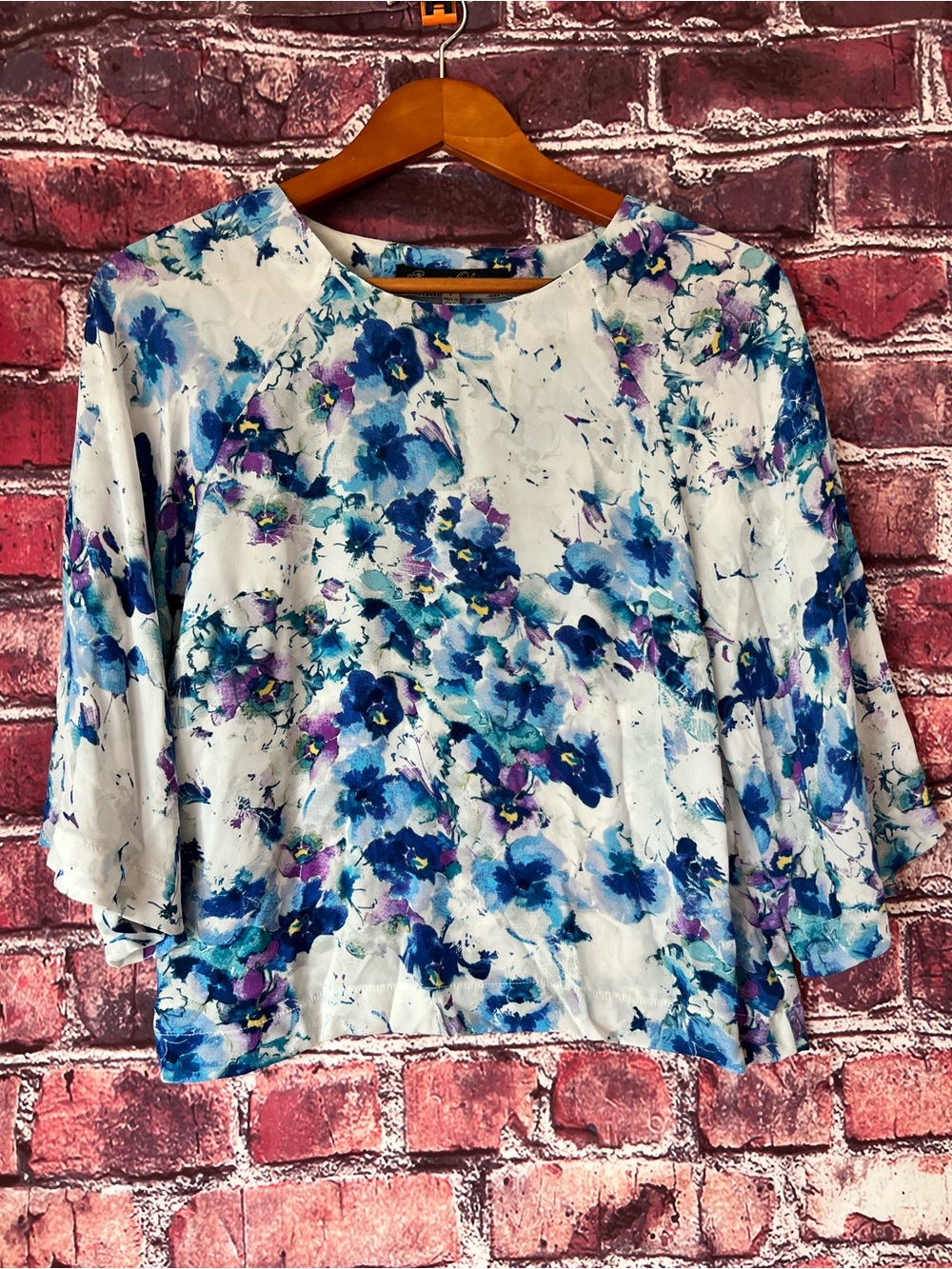 Rose & Olive Watercolor Floral Swing Blouse
